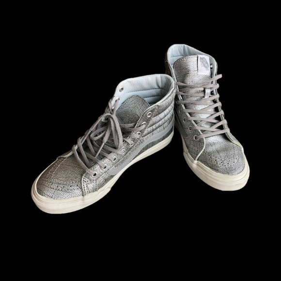 Rare Vans Silver Hightops - Picture 2 of 5